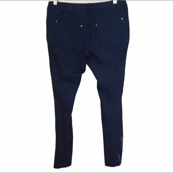 BCBGMAXAZRIA 8 black stretch skinny pants with side zipper - Picture 2 of 6